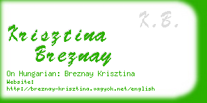 krisztina breznay business card